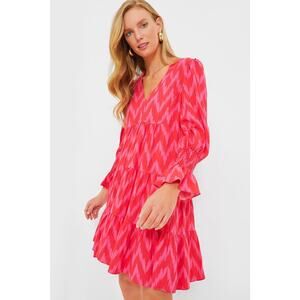 POMANDER PLACE Hot Pink Ikat Kenzo Dress Size S NWT Retail $98 Tuckernuck